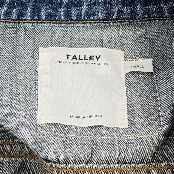 Talley HTF Patch Denim Jacket Size S NWOT - Picture 7 of 11